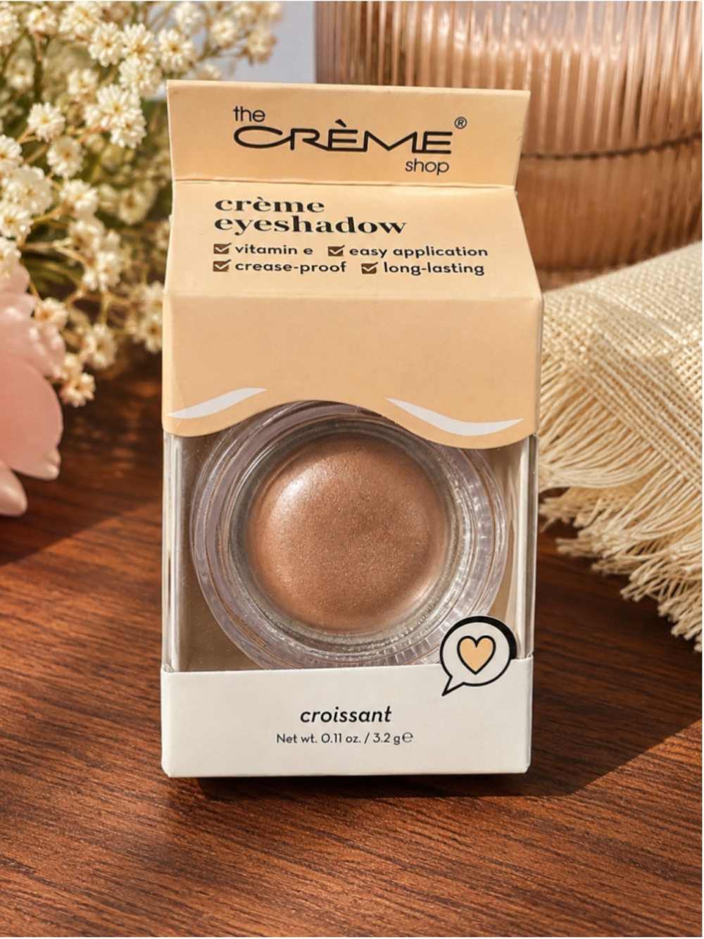 The Crème Shop Crème Eyeshadow Croissant Shimmer Cream Eyeshadow NIB
